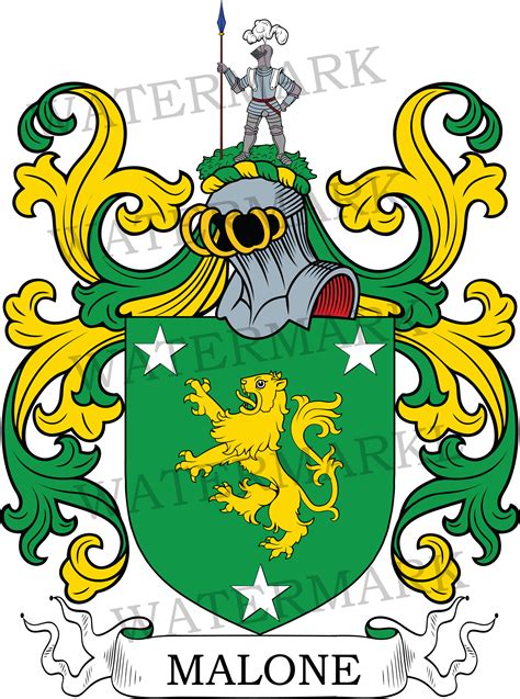 Malone Family Crest Digital Download Malone Coat of Arms JPG File Heraldry, Genealogy, Ancestry ...