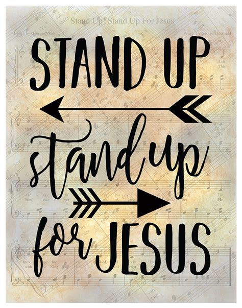 Stand Up Stand Up For Jesus Digital Hymn Print | Etsy