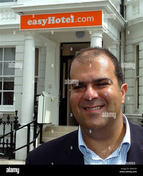 EasyJet founder Stelios Haji-Ioannou outside his first no-frills easyHotel in London Stock Photo ...