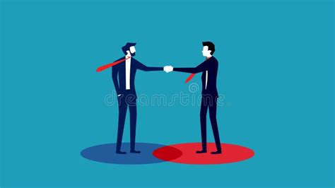 Mergers and Acquisitions. Business People Shake Hands and Negotiate Successfully Stock Vector ...