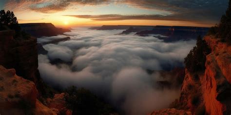 Premium AI Image | A sunrise over the grand canyon