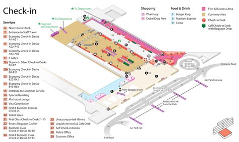 Dubai Airport Terminal 3 Maps - Dubai Airport Guide