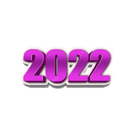 Purple 3d Text Vector Hd PNG Images, Gradient Purple 2022 Text Design With 3d, Symbol, Creative ...