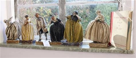 Lot - Six plaster cast figures depicting characters from The Beggar''s ...