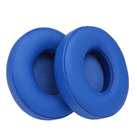 2 PCs Replacement Ear pads Ear Pad Cushion for Beats Solo 2 / 3 On Ear Wireless Headphones Blue ...