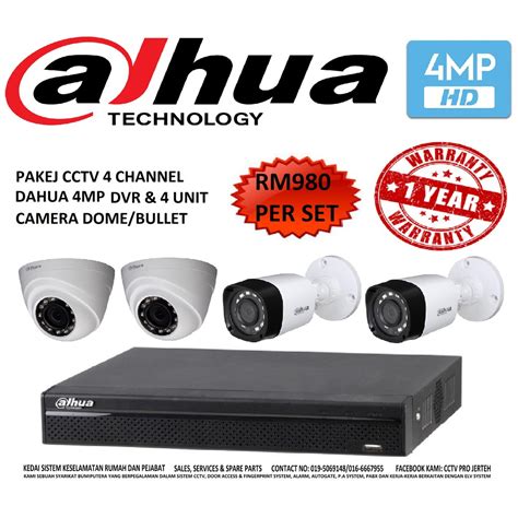 DAHUA CCTV 4 CHANNEL 4 MEGAPIXEL CAMERA PACKAGE | Shopee Malaysia