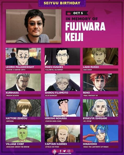 Happy Birthday to Keiji Fujiwara! (VA: Leorio) : r/HunterXHunter