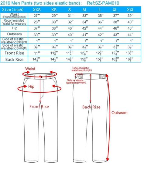 Mens Pant Waist Size Chart - Greenbushfarm.com 9DB in 2023 | Women ...