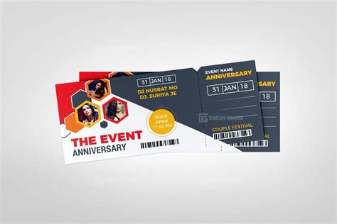 Concert Event Ticket Design - Template Paradise | Graphic Templates ...