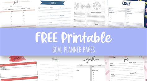 Goal Planner Pages - FREE 2025 Planner Pages | Printabulls