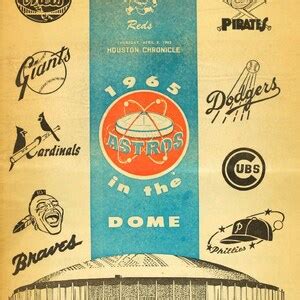 1965 HOUSTON ASTROS Print Vintage Baseball Poster, Retro Baseball ...