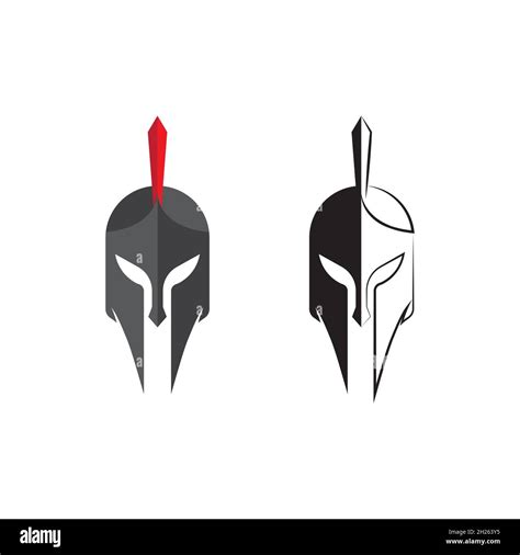 Spartan helmet vector icon illustration design Stock Photo - Alamy