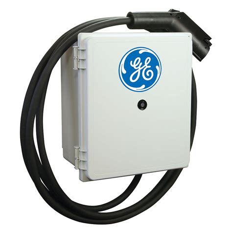 GE EV Charger Indoor/Outdoor Level-2 DuraStation Wall Mount with 18 ft ...