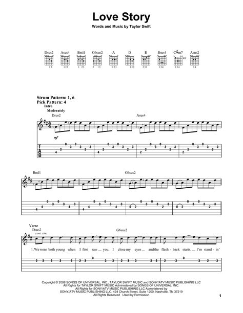 Taylor Swift Guitar Chords Love Story