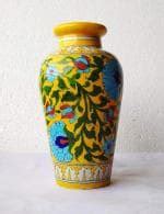 Buy Shiv Kripa Blue Pottery Multicolor Ceramic Flower Vase Online at ...