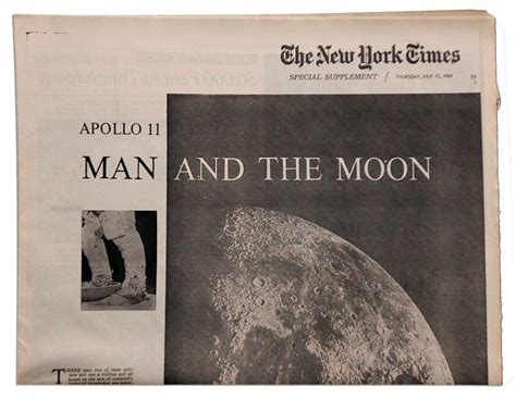 Lot Detail - ''The New York Times'' Apollo 11 Moon Landing Special ...