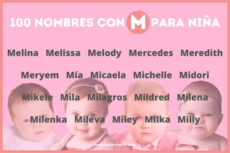 100 Nombres con M para niña, origen y significado - Poder Mamá