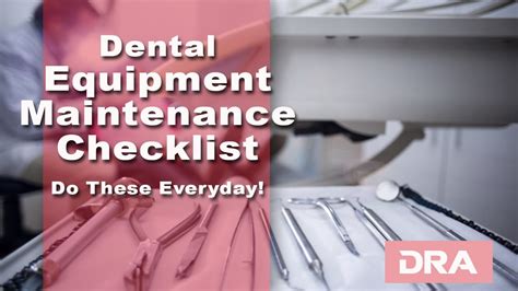 Dental Equipment Maintenance Checklist – Do these everyday! - YouTube