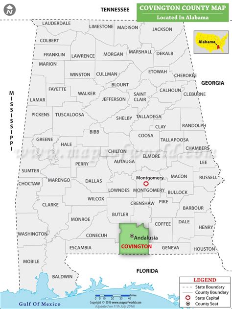 Covington County Map, Alabama | Where is Covington County