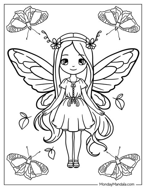 34 Fairy Coloring Pages (Free PDF Printables)