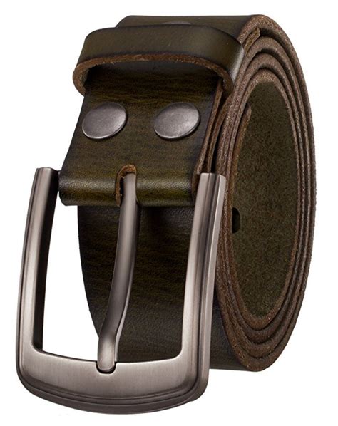 $15.99 – (30-32 Green) Men’s Belt by Italy First Layer of Cow Leather ...