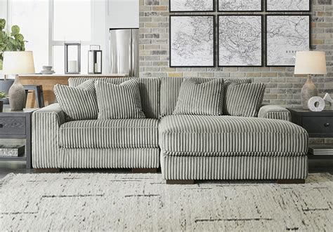 Lindyn Fog 2pc. Sectional Sofa - Lexington Overstock Warehouse