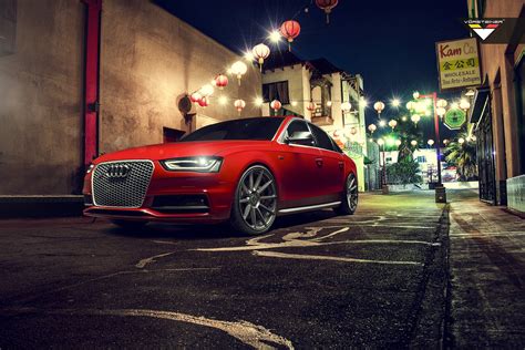 Red Audi S4 Gets a Touch of Elegance with Carbon Graphite Vorsteiner ...