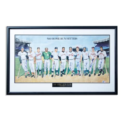 Signed 500 Home Run Club By Ron Lewis Auction