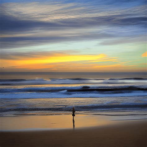 California Beach Sunset Photograph · Creative Fabrica