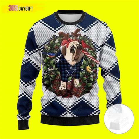Buy NFL Dallas Cowboys Pug Dog Ugly Christmas Sweater Dallas Cowboys Ugly Christmas Sweater ...