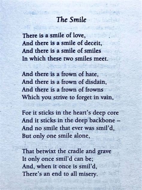 William Blake, The Smile | Motivational poems, Poems by famous poets ...