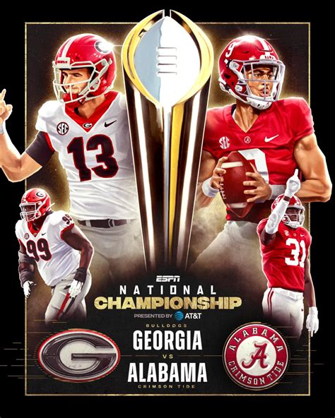 ESPN on Twitter: "Who ya got? Georgia vs Alabama: THE REMATCH # ...