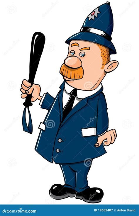 Cartoon Bobby On The Beat With A Truncheon Stock Vector - Image: 19682407