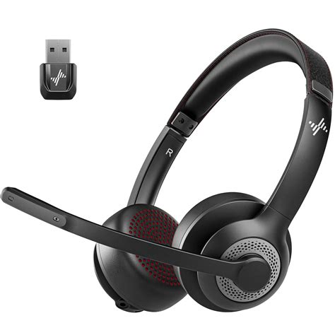 Wireless Headset with AI Noise Cancelling Microphone Bluetooth Headset ...