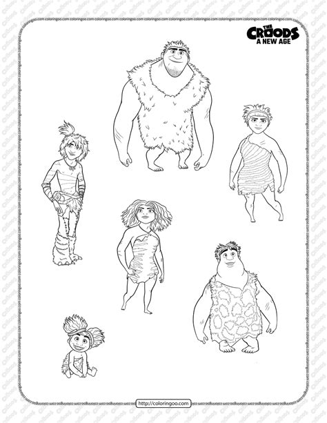 Printable The Croods A New Age Coloring Page