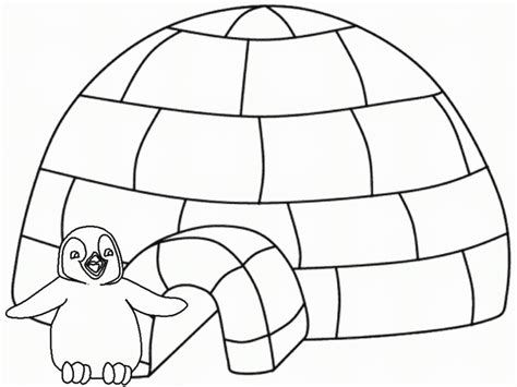 Igloo Coloring Coloring Pages