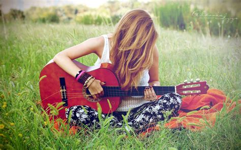 Girl With Guitar Wallpapers - Wallpaper Cave