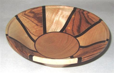 Turned Wood Segmented Bowl – “Bowlicity” – Segmented Design with Zebrawood, Curly Maple and ...