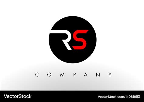 Rs logo letter design Royalty Free Vector Image