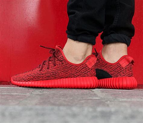 Red adidas Yeezy 350 Boost Custom - Sneaker Bar Detroit