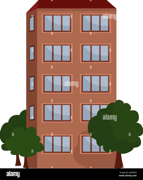 Tall building, illustration, vector on white background Stock Vector Image & Art - Alamy