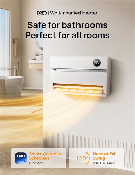 Snapklik.com : Dreo Wall Heater For Bathroom, Smart Space Heaters