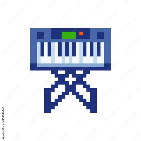 Piano icon. Music application. Pixel art style. 8-bit sprite ...