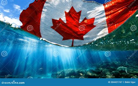 Waving Canada Flag stock illustration. Illustration of patriotic ...