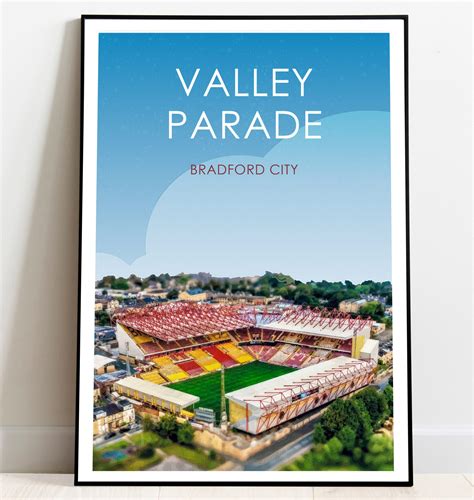 Bradford City, Valley Parade Retro Art Print - Ultras FC