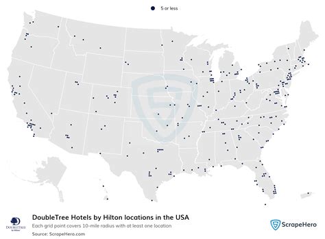 Number of DoubleTree Hotels by Hilton locations in the USA in 2024 ...