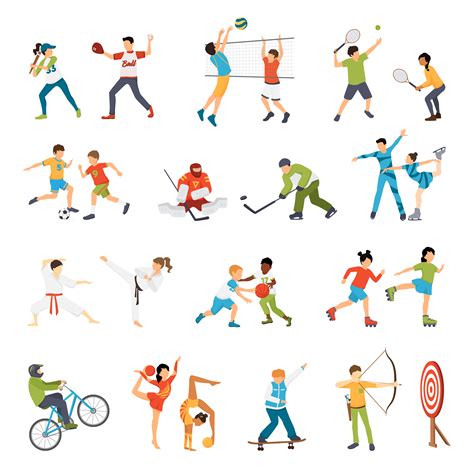 Kids Sport Icons Set 484108 Vector Art at Vecteezy