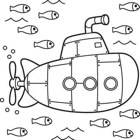 Submarine Coloring Pages For Kids