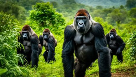 How do gorillas establish and defend their territories?