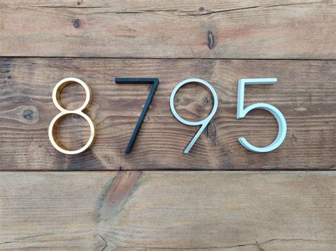 Black Modern House Numbers/ Black Metal House Numbers/ Address - Etsy